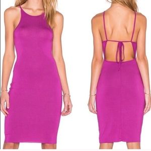 Revolve Clayton Brooke dress purple spandex dress
